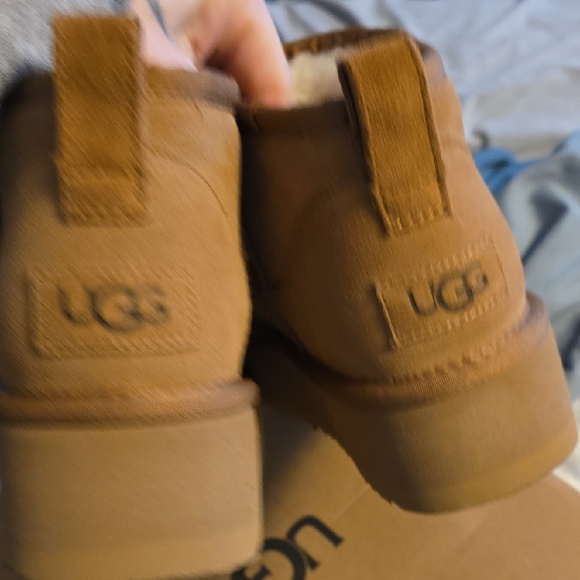 UGG Brown Shearling Ankle Booties - Picture 5 of 8